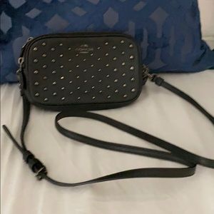 Black Pebble leather Coach crossbody handbag